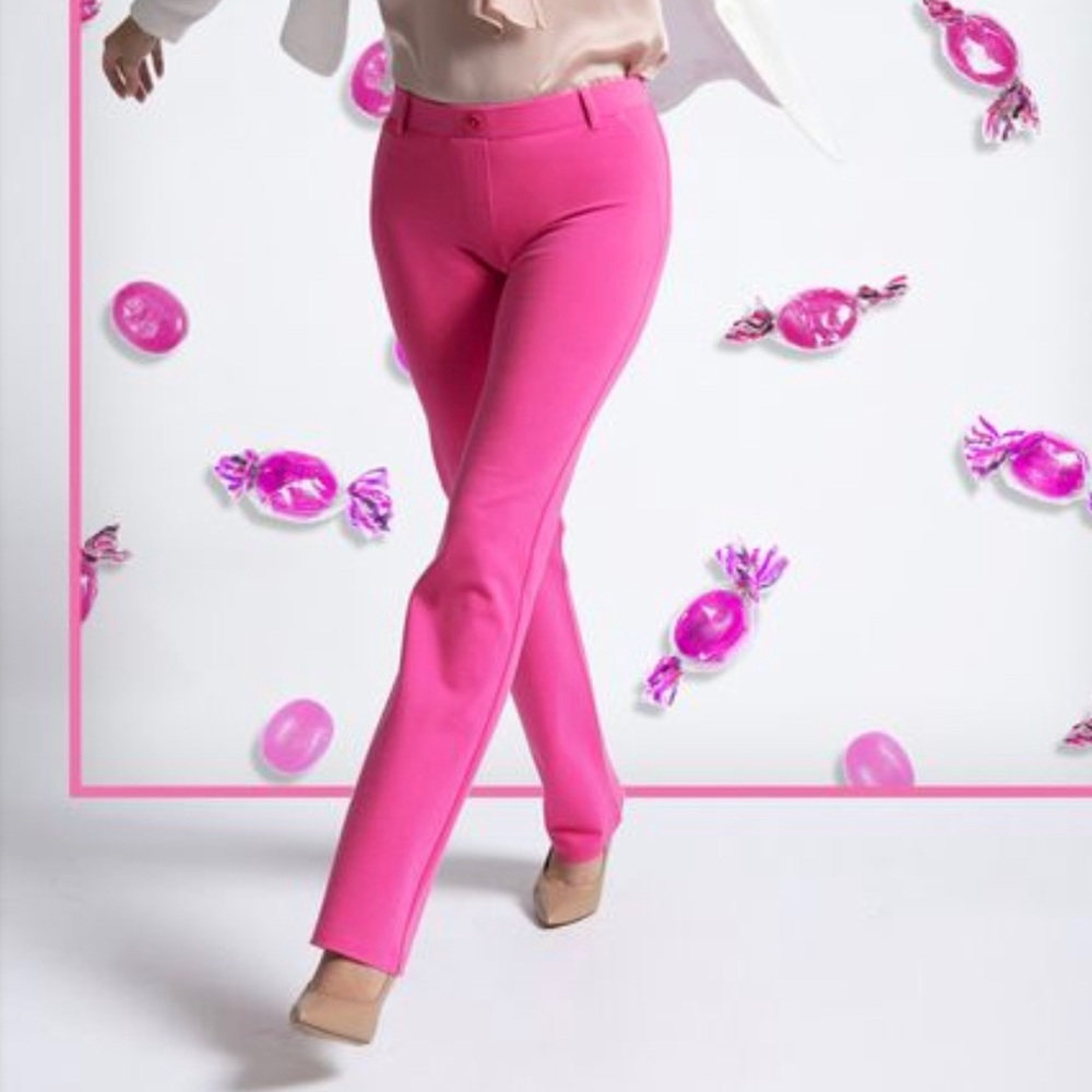 Betabrand Pink Bootcut Pants M